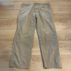 Carhartt Men’s Loose Fit Canvas Carpenter Pant Golden Khaki Size 40x32